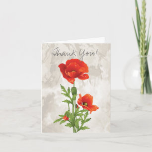 COQUELICOTS ROUGES VINTAGE MERCI