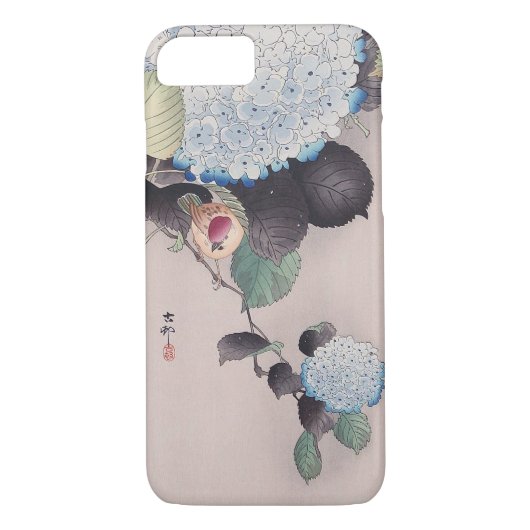 Coques Case-Mate iPhone アジサイに雀, moineau de 小原古邨 sur l'hortensia, Ohara (Dos)