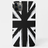 COQUES Case-Mate iPhone レトロの抽象的で黒い英国国旗の設計 (Dos)
