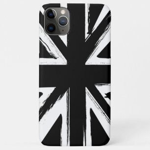 COQUE iPhone 11 PRO MAX  レトロの抽象的で黒い英国国旗の設計