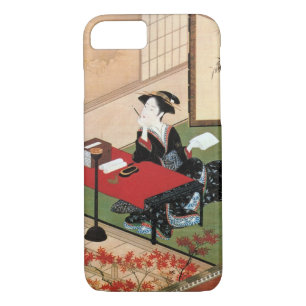 Etui iPhone Case-Mate 手 紙 を 書 く 女, 春 Femme qui écrit une lettre, Shunsho