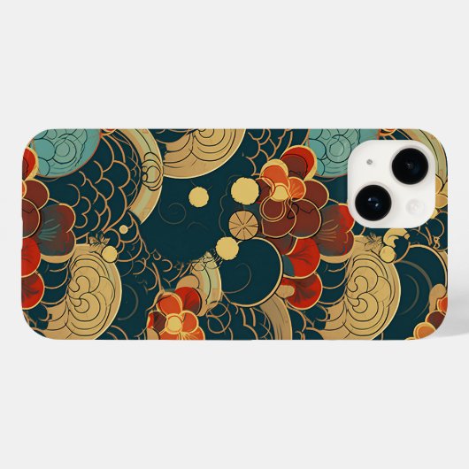 COQUES Case-Mate iPhone 日本の伝統的なヴィンテージデザインを使用したアート作品 花 (Verso (horizontal))