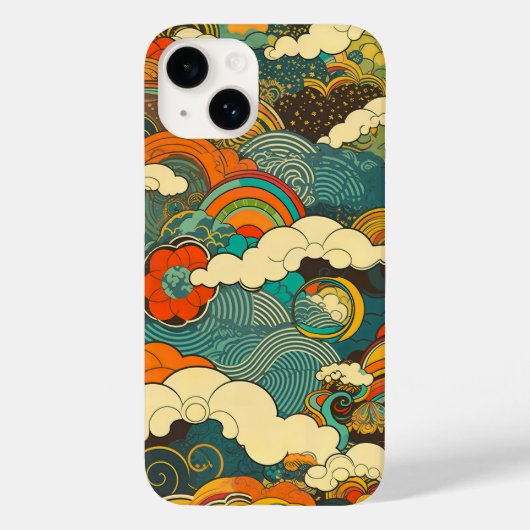 COQUES Case-Mate iPhone 日本の伝統的なヴィンテージデザインを使用したアート作品　雲 (Verso)