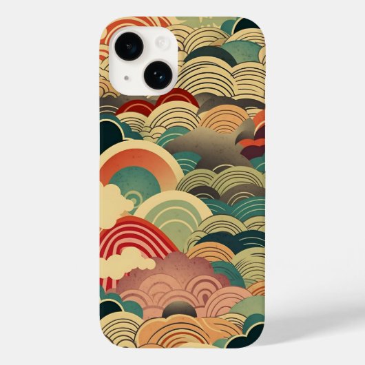 COQUES Case-Mate iPhone 日本の伝統的なヴィンテージデザインを使用したアート作品 雲 (Verso)