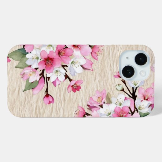COQUES Case-Mate iPhone 桜彩る和紙の調べ ― 和モダン花柄 (Verso (horizontal))