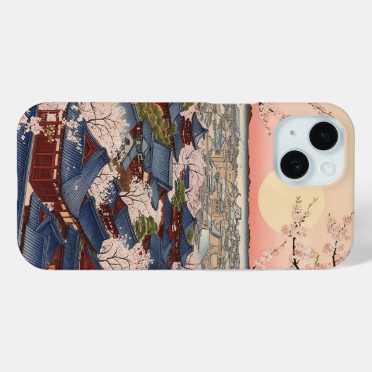 COQUES Case-Mate iPhone 桜舞う古都 ― 和風アート (Verso (horizontal))