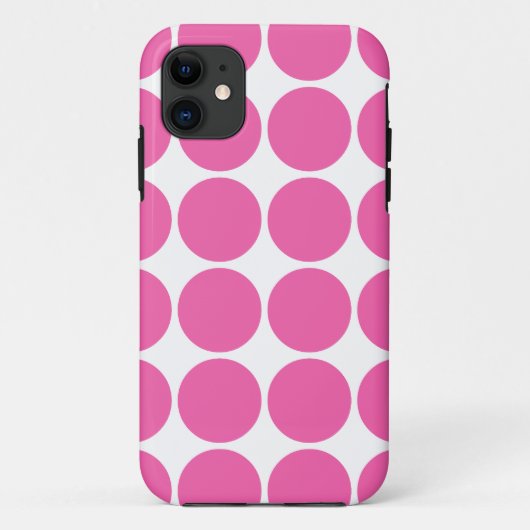 COQUES Case-Mate iPhone 水玉模様パターンプリントの設計ショッキングピンクの水玉模様 (Dos)
