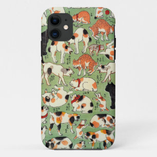 Coques Pour iPhone 猫尽両めん合, chats de 芳藤 de l'ère d'Edo, Yoshifuji,