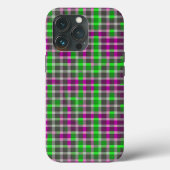 COQUES Case-Mate iPhone 緑、黒、グレー、ピンクのチェック柄 (Verso)