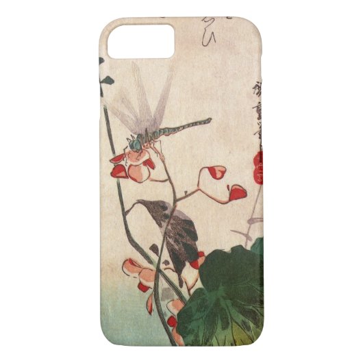 Coques Case-Mate iPhone 花にトンボ, libellule de 広重 et fleur, Hiroshige, (Dos)