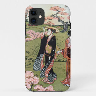 Coque Case-Mate Pour iPhone 花 見(三), 長 Flower Viewing(3), Kiyonaga, Ukiyo-e
