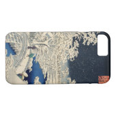 Coques Case-Mate iPhone 雪の太鼓橋, pont en tambour de Milou de 広重, Hiroshige, (Dos (Horizontal))