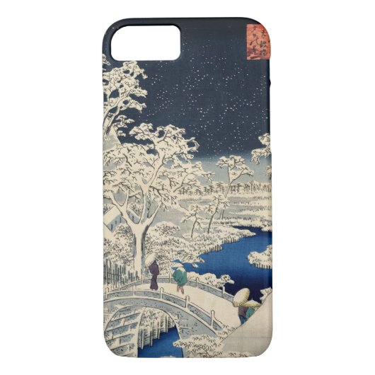 Coques Case-Mate iPhone 雪の太鼓橋, pont en tambour de Milou de 広重, Hiroshige, (Dos)