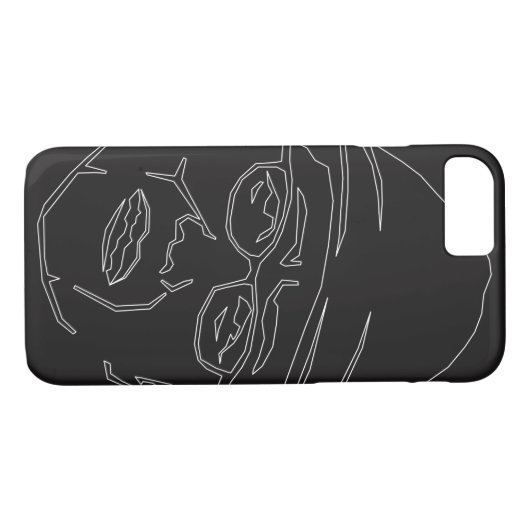 Coques Case-Mate iPhone 顔 白ライン iPhone ケース (Dos (Horizontal))