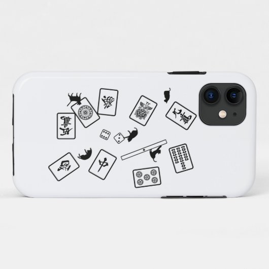 Coques Case-Mate iPhone 麻雀猫 mahjong cat (Dos (Horizontal))