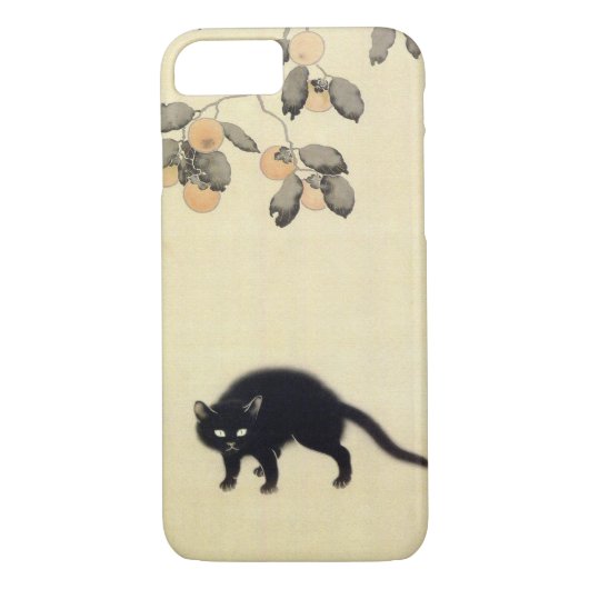 Coques Case-Mate iPhone 黒猫, chat noir de 春草 (détail), Shunsō, art japonais (Dos)