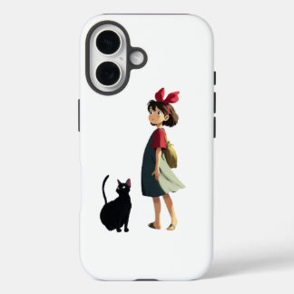 COQUES iPhone 16 소녀와 고양이 핸드폰
