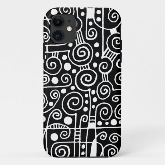 Coques Case-Mate iPhone 040512 - Noir sur blanc (Dos)