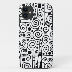 Coque iPhone 11 040512 - Noir sur blanc