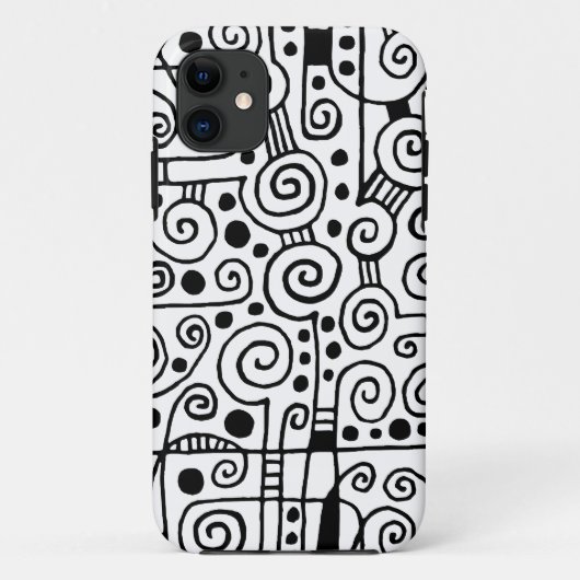 Coques Case-Mate iPhone 040512 - Noir sur blanc (Dos)