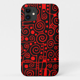 Etui iPhone Case-Mate 040512 - Rouge sur noir
