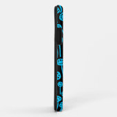 Coques Case-Mate iPhone 090512 bleu ciel sur noir (Dos/Droite)