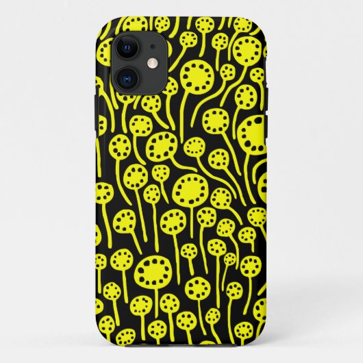 Coques Case-Mate iPhone 090512 Jaune sur noir (Dos)