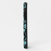 Coques Case-Mate iPhone 090512 Lt Blue Green on Black (Dos/Gauche)