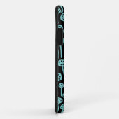 Coques Case-Mate iPhone 090512 Lt Blue Green on Black (Dos/Droite)