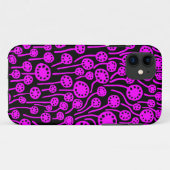 Coques Case-Mate iPhone 090512 Magenta sur noir (Dos (Horizontal))