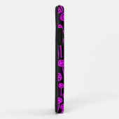Coques Case-Mate iPhone 090512 Magenta sur noir (Dos/Droite)