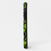 Coques Case-Mate iPhone 090512 Martien vert sur noir (Dos/Gauche)