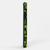 Coques Case-Mate iPhone 090512 Martien vert sur noir (Dos/Droite)