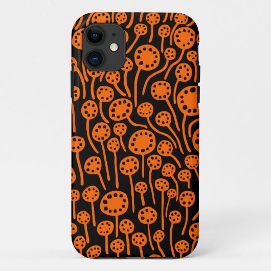 Coques Case-Mate iPhone 090512 Orange sur noir (Dos)
