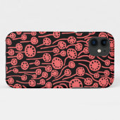Coques Case-Mate iPhone 090512 rose tropicale sur noir (Dos (Horizontal))