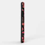 Coques Case-Mate iPhone 090512 rose tropicale sur noir (Dos/Droite)