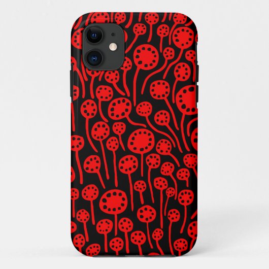 Coques Case-Mate iPhone 090512 Rouge sur noir (Dos)