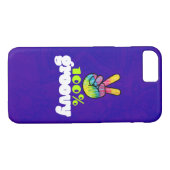 Coques Case-Mate iPhone 100% Groovy Rainbow Hand Peace Sign (Dos (Horizontal))