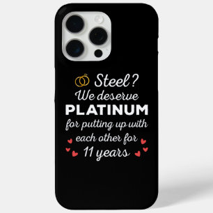 Coque iPhone 15 Pro Max 11e anniversaire Mariage I - Steel Funny Couple