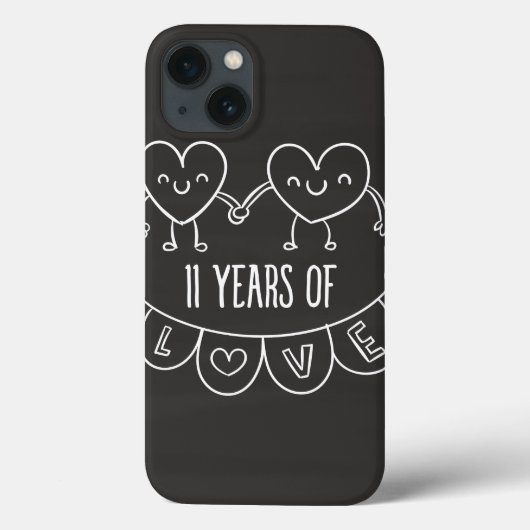Coques Case-Mate iPhone 11e Anniversary Poison de Chalk Hearts (Verso)