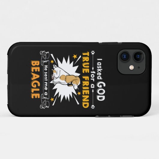 Coques Case-Mate iPhone 12 Demandé Dieu Véritable Ami Un Beagle (Dos (Horizontal))