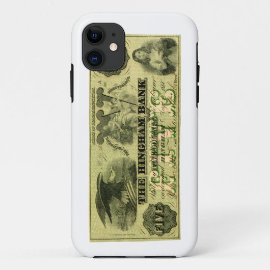 Coques Case-Mate iPhone 1860 Hingham Massachusetts Note à cinq dollars (Dos)