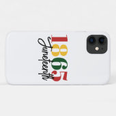 Coques Case-Mate iPhone 1865 Liberté Célébration de l'histoire noire (Dos (Horizontal))