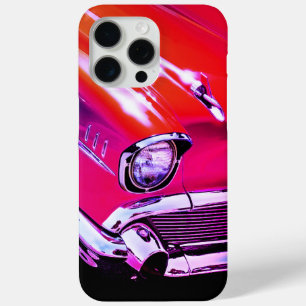 Coque iPhone 15 Pro Max 1957 Chevy Rouge & avec Accents Chrome