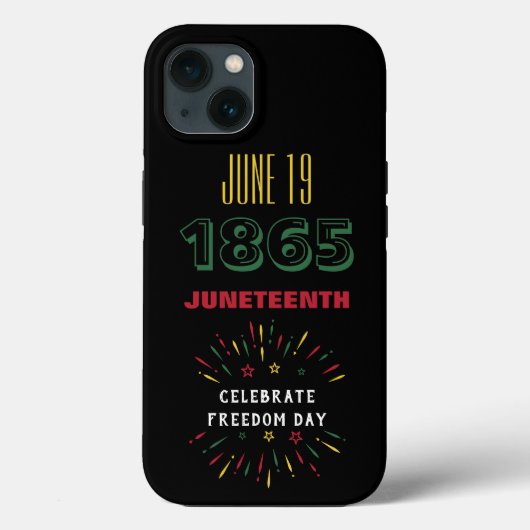 Coques Case-Mate iPhone 19 juin 1865 Juneteenth Feux d'artifice Histoire d (Verso)