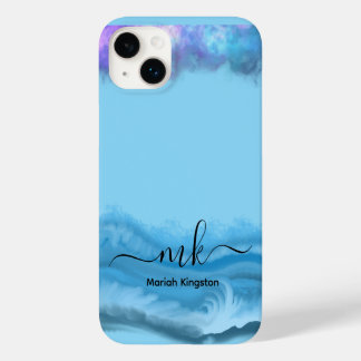 Coque Pour iPhone 14 Plus 1Mariah Kingston Blue ocean pastel text editable
