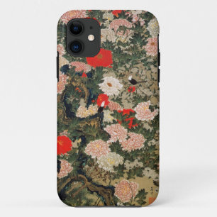 Etui iPhone Case-Mate 22. 牡丹小禽図, pivoines de 若冲 et petits oiseaux,