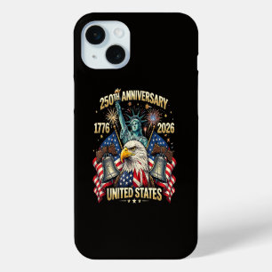 Coque iPhone 15 Mini 250 Ans Anniversaire Américain 1776-2026 Drapeau U
