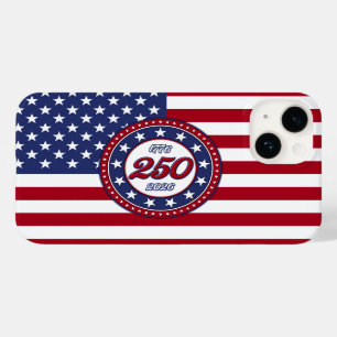 Coque Pour iPhone 14 250e anniversaire d'Amérique avec le drapeau des É