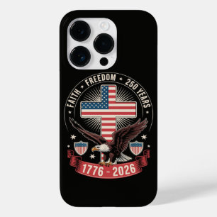 Coque Pour iPhone 14 Pro 250e anniversaire USA Foi Liberté 4 juillet